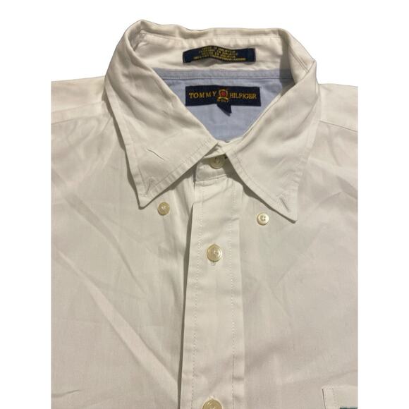 Tommy‎ Hilfiger Golf Shirt White Size XL XG Long Sleeves 100% Cotton - Picture 7 of 12